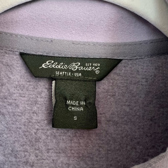 Eddie Bauer Lavender Knit Full Zip Mock Neck Jacket Sweater Women's Size Smalll - Picture 4 of 12